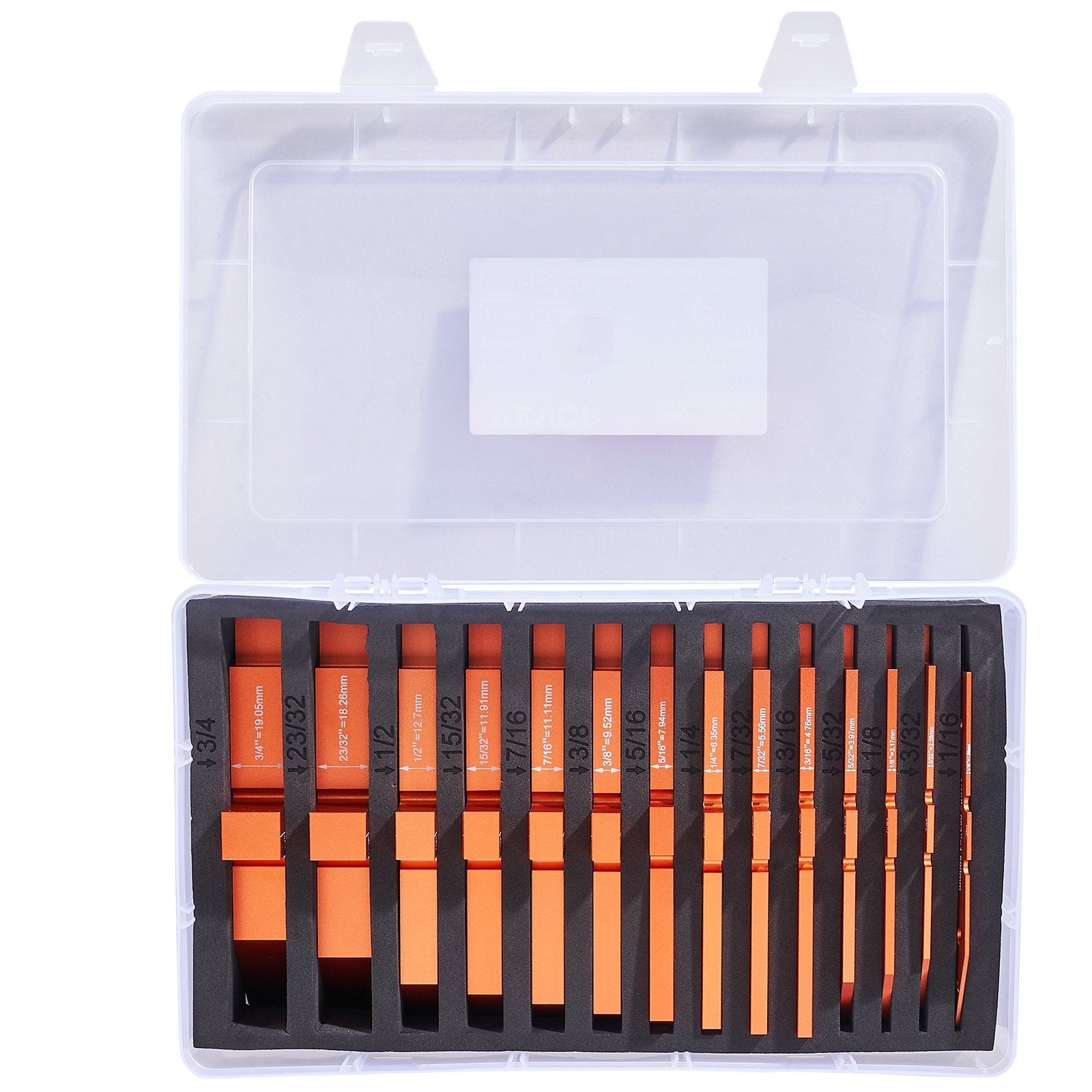 VEVOR Router Table Setup Bars, 14 pcs, Precision Aluminum Setup Blocks Height Gauge Set, with Laser Engraved Size Markings Storage Case, Measuring Depth Height Angle, for Router Table Saw Accessories 