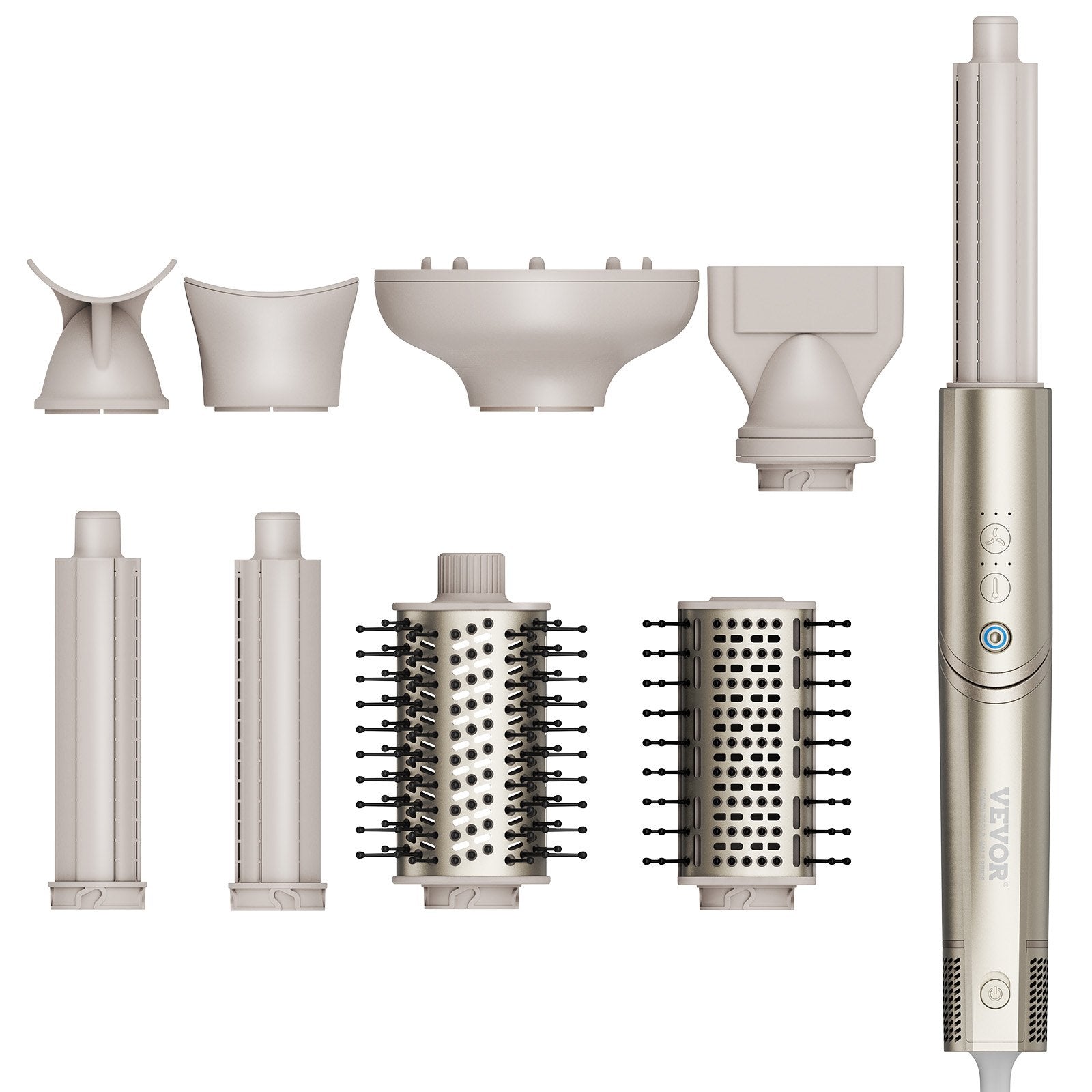 VEVOR 8 in 1 Curling Iron Set 1.25-Inch Ceramic Hair Curling Wand All Hair Types 