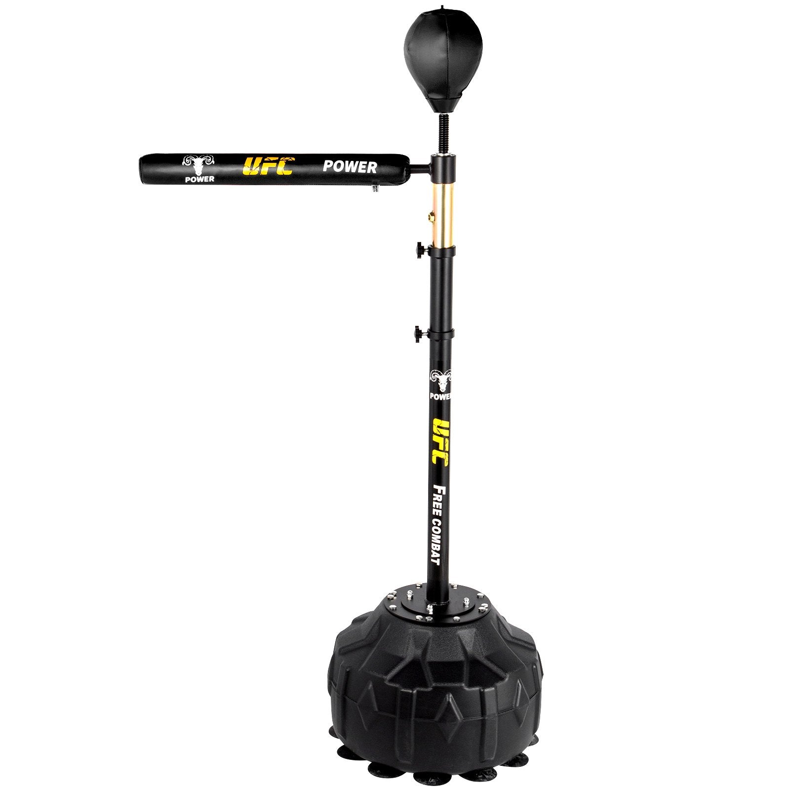 VEVOR Boxing Speed Trainer, Punching Bag Spinning Bar, Training Boxing Ball with Reflex Bar & Gloves, Solid Speed Punching Bag Free Standing, Adjustable Height, for Man, with A Ball 