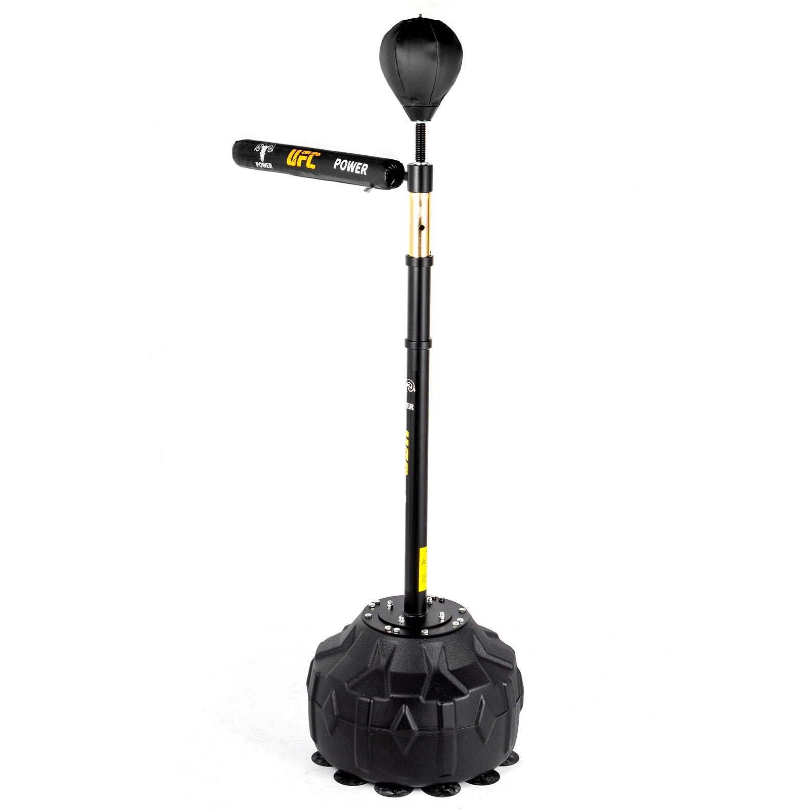 VEVOR Boxing Speed Trainer, Punching Bag Spinning Bar, Training Boxing Ball with Reflex Bar & Gloves, Solid Speed Punching Bag Free Standing, Adjustable Height, for Man, with A Ball 