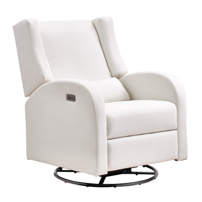 VEVOR Electronic Power Recliner and Swivel Glider, 250 lbs Weight Capacity Swivel Glider Recliner Chair with Adjustable Angle, Polyester Surface Recliner Rocker for Living Room, Bedroom, Off White 