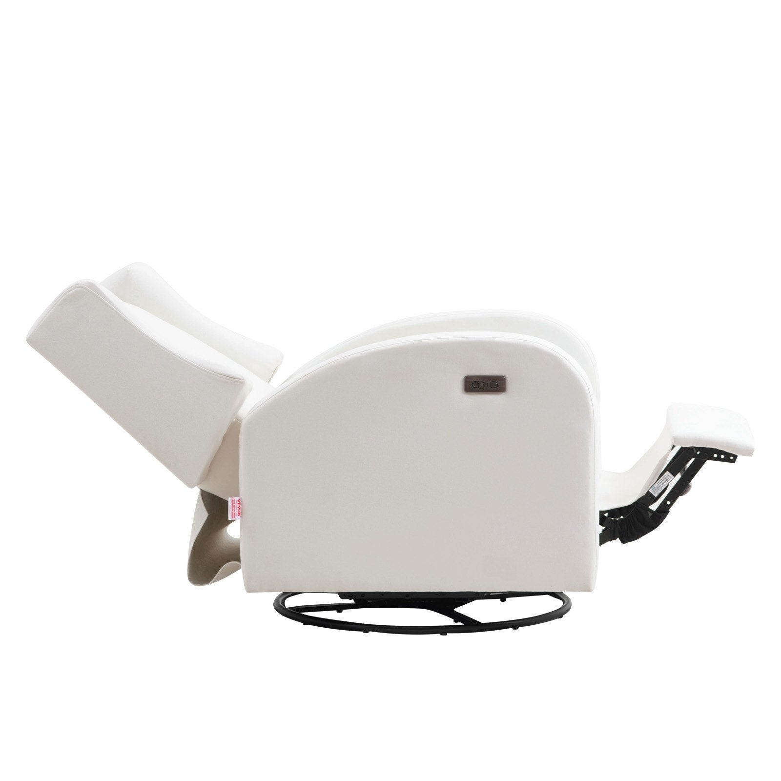 VEVOR Electronic Power Recliner and Swivel Glider, 250 lbs Weight Capacity Swivel Glider Recliner Chair with Adjustable Angle, Polyester Surface Recliner Rocker for Living Room, Bedroom, Off White 