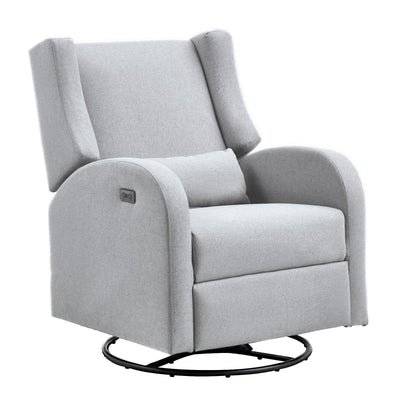 VEVOR Electronic Power Recliner and Swivel Glider, 250 lbs Weight Capacity Swivel Glider Recliner Chair with Adjustable Angle, Polyester Surface Recliner Rocker for Living Room, Bedroom, Light Gray 