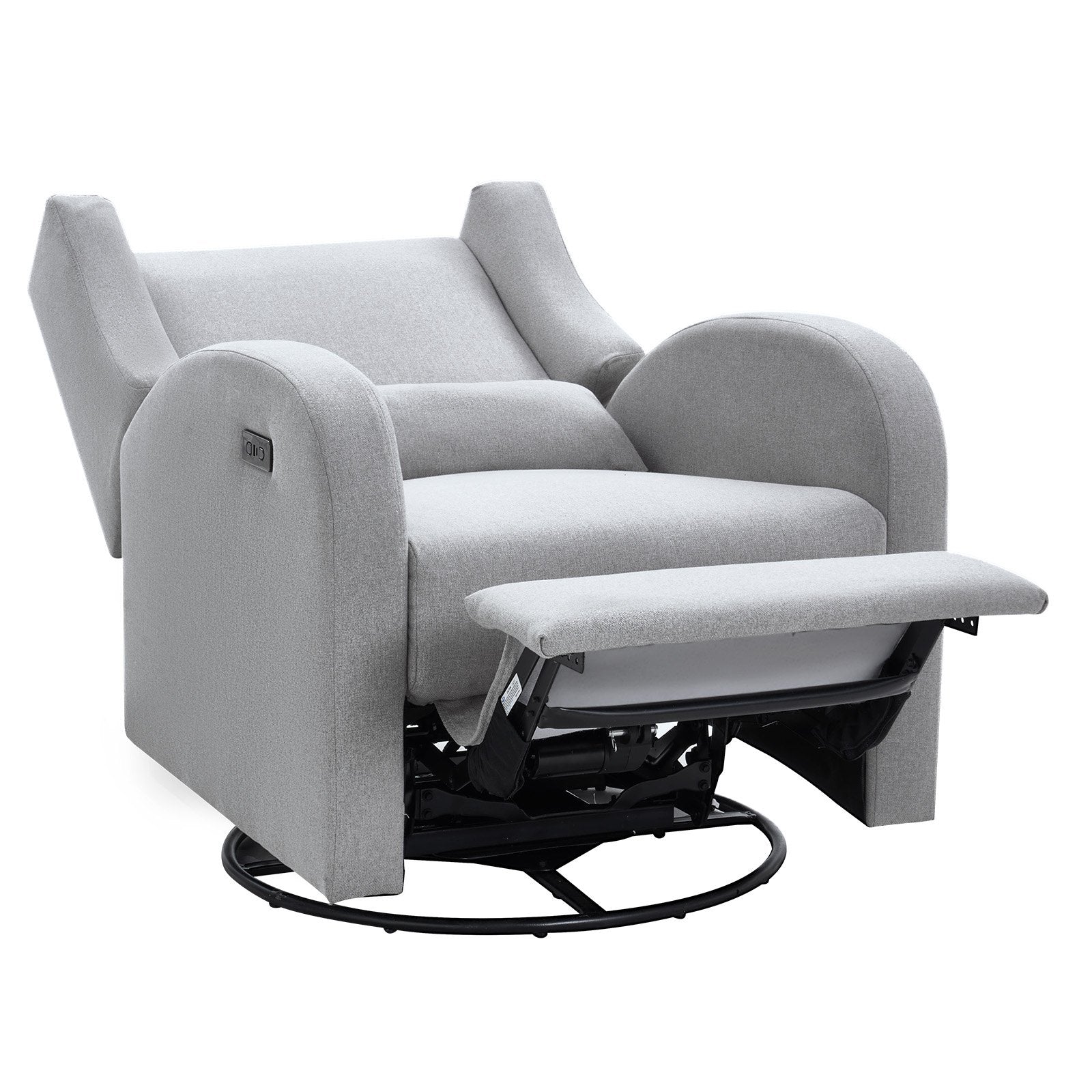 VEVOR Electronic Power Recliner and Swivel Glider, 250 lbs Weight Capacity Swivel Glider Recliner Chair with Adjustable Angle, Polyester Surface Recliner Rocker for Living Room, Bedroom, Light Gray 