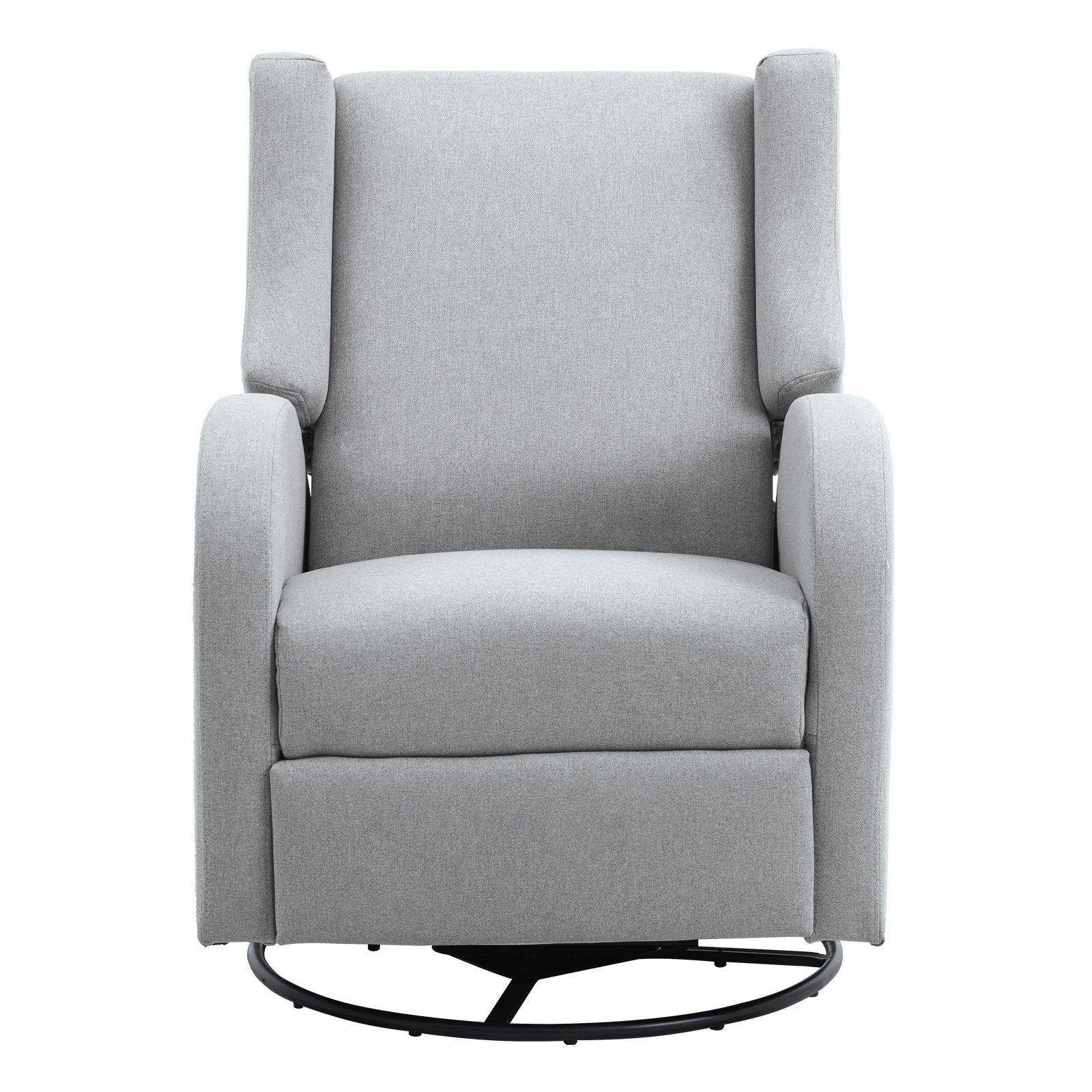 VEVOR Electronic Power Recliner and Swivel Glider, 250 lbs Weight Capacity Swivel Glider Recliner Chair with Adjustable Angle, Polyester Surface Recliner Rocker for Living Room, Bedroom, Light Gray 
