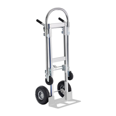 VEVOR Aluminum Hand Truck, 2 in 1, 800 lbs Load Capacity, Heavy Duty Industrial Convertible Folding Hand Truck and Dolly, Utility Cart Converts from Hand Truck to Platform Cart with Rubber Wheels 