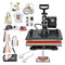VEVOR Heat Press Machine 12x15 inch 8 in 1 Combo Digital Multifunctional Sublimation Heat Transfer Machine 360 Degree Rotation Swing Away for Printing T Shirts Hat Mug Cap Plate