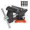 VEVOR Bench Vise, 4.5-inch Jaw Width 3.3-inch Jaw Opening , 240-Degree Swivel Locking Base Multipurpose Vise with Anvil, Heavy Duty Cast Iron Workbench Vise with Bolts & Nuts, for Drilling, Pipe Cutti