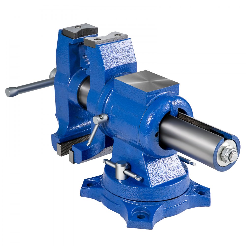 VEVOR 5" Heavy Duty Bench Vise, Double Swivel Rotating Vise Head/Body Rotates 360°,Pipe Vise Bench Vices 30Kn Clamping Force,for Clamping Fixing Equipment Home or Industrial Use 