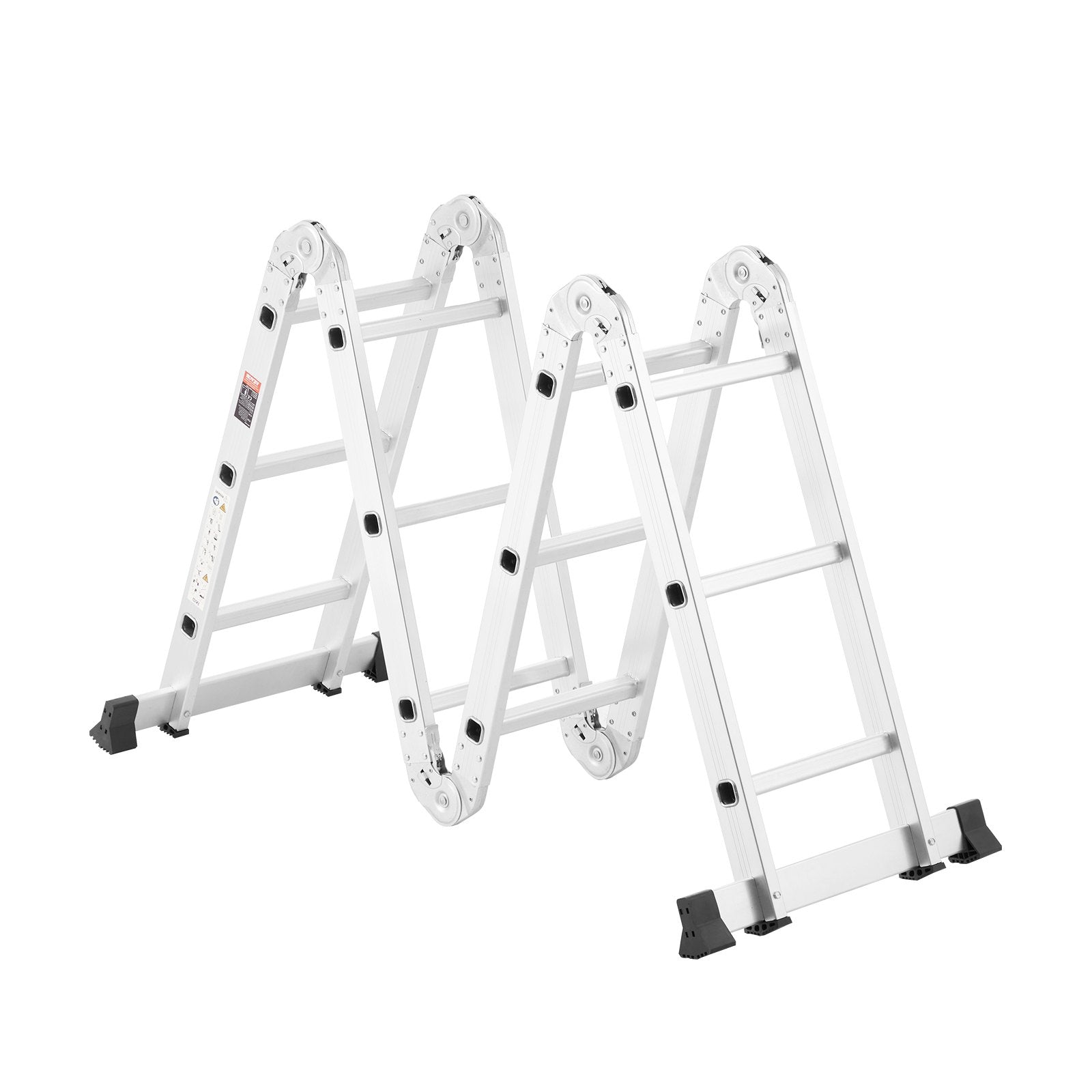 VEVOR Multi-Purpose Folding Ladder 7-in-1 3 Step 12ft Reach Height for Work 