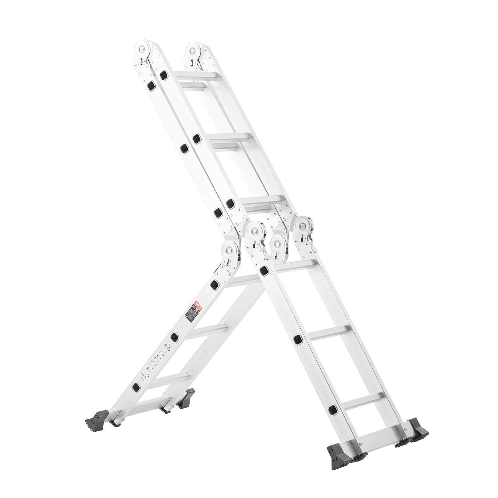 VEVOR Multi-Purpose Folding Ladder 7-in-1 3 Step 12ft Reach Height for Work 
