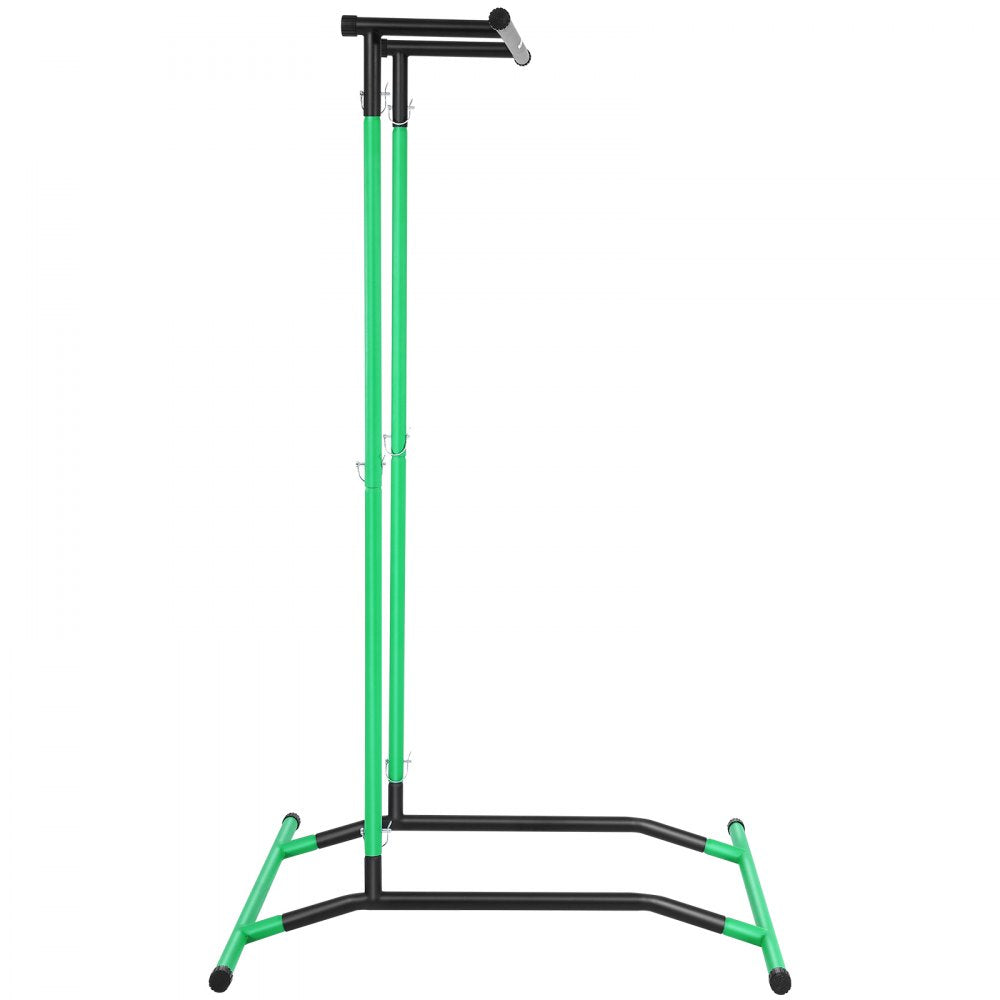 VEVOR Power Tower Dip Station, 2-Level Height Adjustable Pull Up Bar Stand, Multi-Function Strength Training Workout Equipment, Home Gym Fitness Dip Bar Station, 220LBS Weight Capacity, Black & Green 