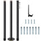 VEVOR String Light Pole, 9.6ft Light String Pole, 1.75in Patio Light Pole, Powder Coated Steel String Light Pole Stand for Outdoor, Metal String Poles with A Clamp Used for Yard, Patio, Wedding, Party