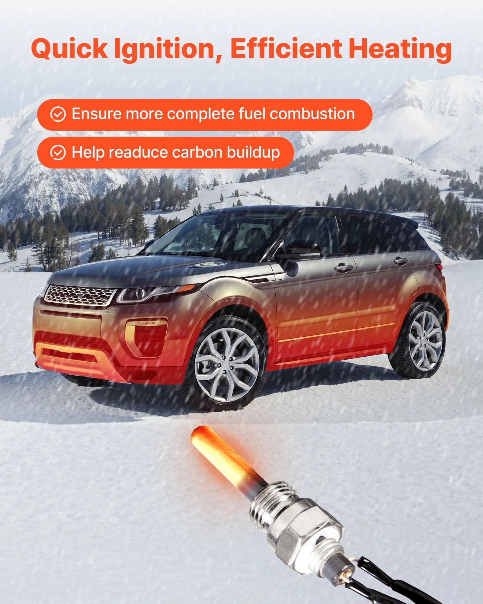 VEVOR 8V Glow Plug Repair Kit for Diesel Air Heaters, Parking Heater Glow Ignition Plug Kit with Atomization Mesh, Compatible with 2KW, 5KW, 8KW Diesel Heaters for Car, Truck, and Boat 