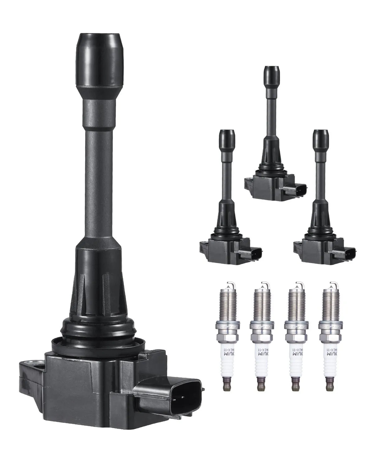 VEVOR Ignition Coil Pack and Spark Plugs Set of 4 Compatible with Nissan Altima