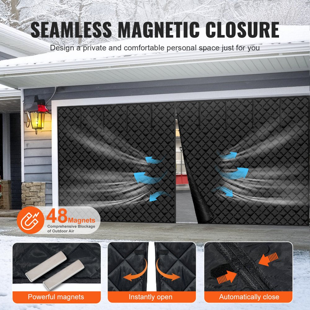 VEVOR Garage Door Screen for Winter 18.3 x 7.15 ft Garage Door Insulation Kit 