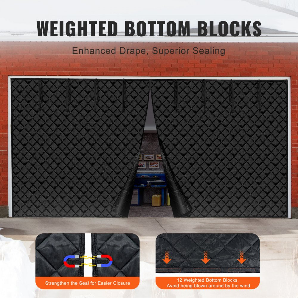 VEVOR Garage Door Screen for Winter 18.3 x 7.15 ft Garage Door Insulation Kit 