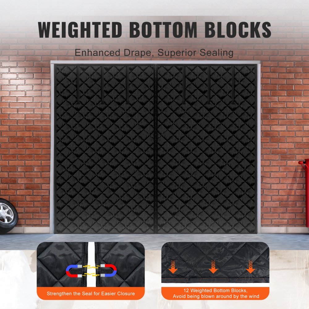 VEVOR Garage Door Screen for Winter 10.3 x 8.14 ft Garage Door Insulation Kit 