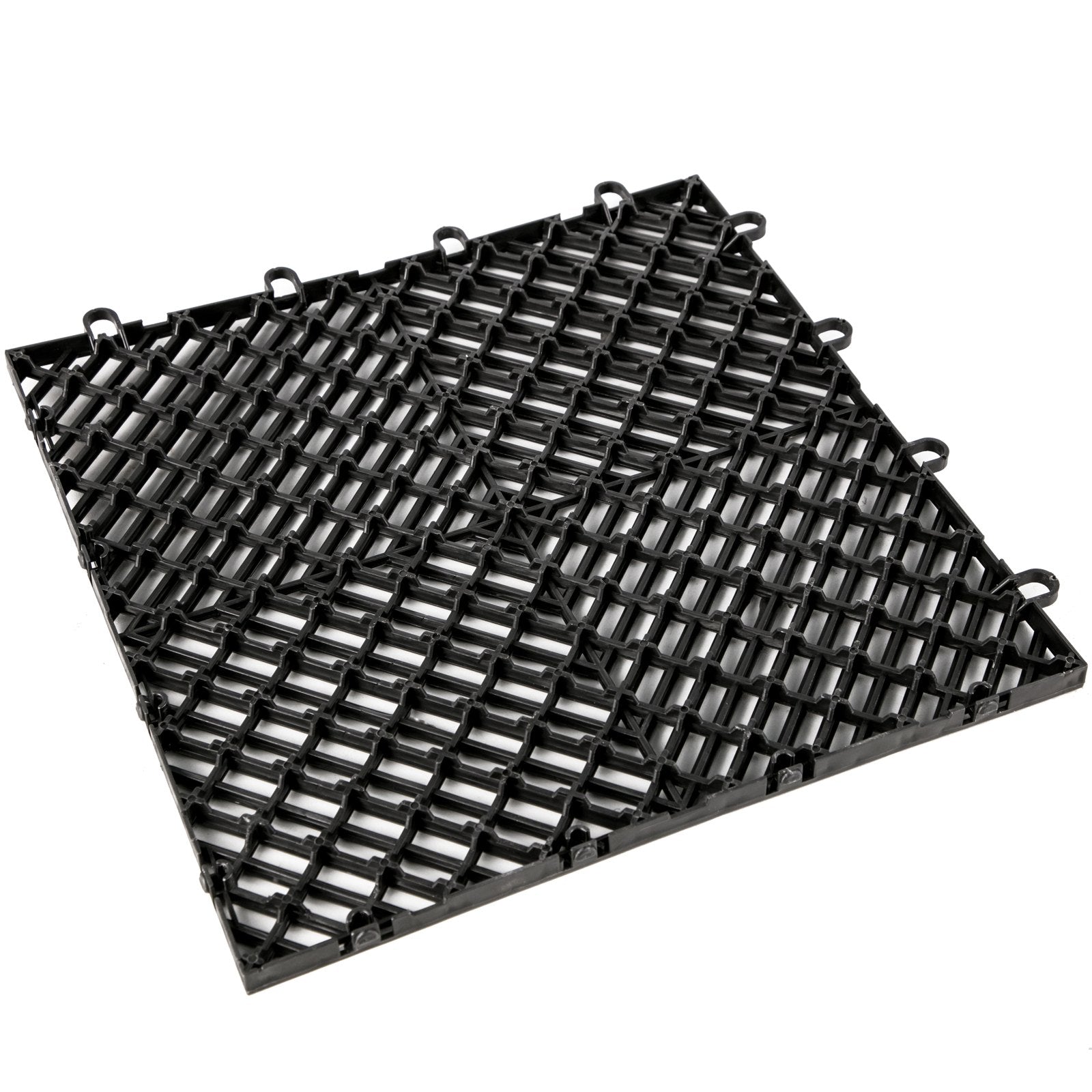 VEVOR Tiles Interlocking 55 PCS Black, Drainage Tiles 12x12x0.5 Inches, Deck Tiles Outdoor Floor Tiles, Outdoor Interlocking Tiles, Deck Flooring for Pool Shower Bathroom Deck Patio Garage 