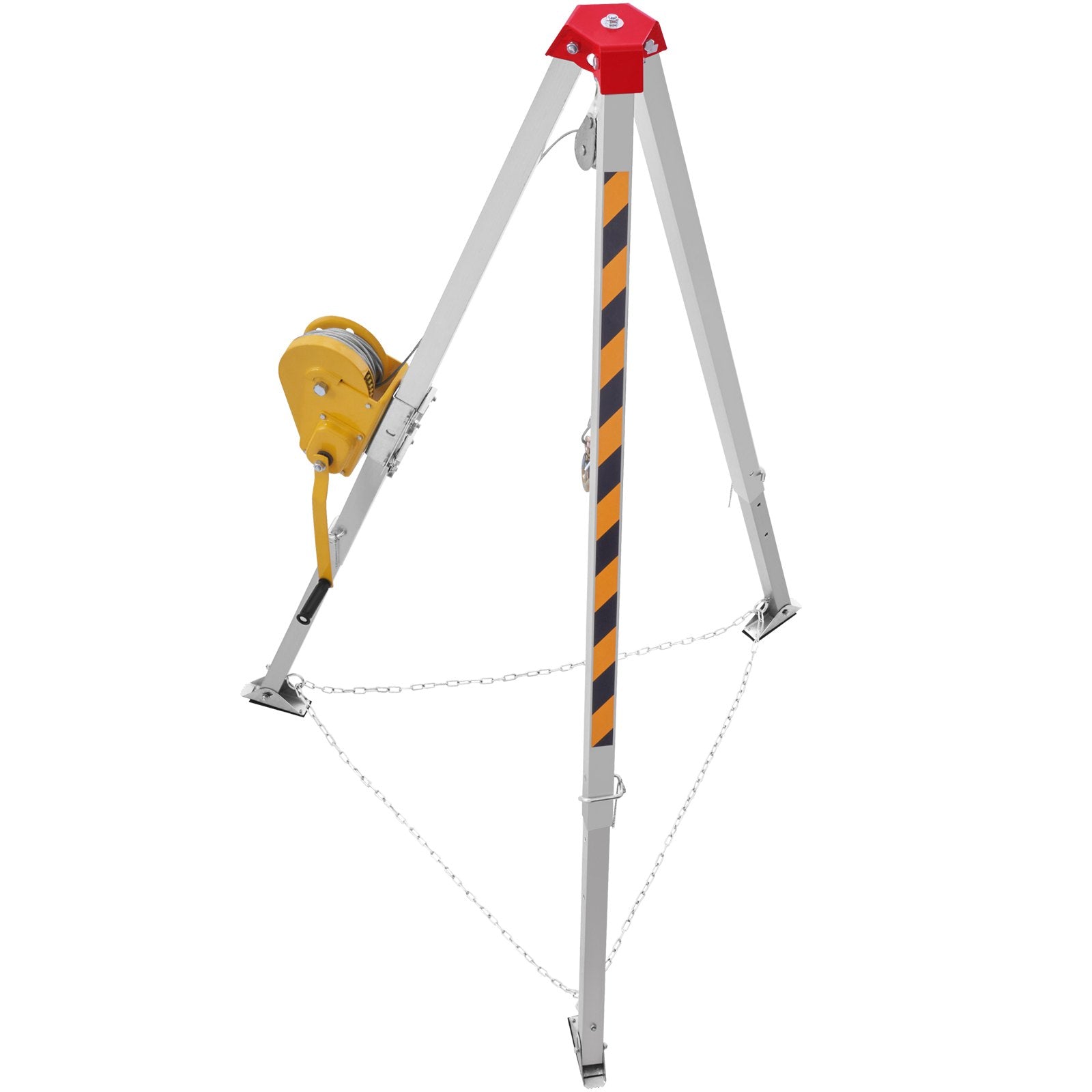 VEVOR Confined Space Tripod Kit, 1800 lbs Winch, Confined Space Tripod 7' Legs and 98' Cable, Confined Space Rescue Tripod 32.8' Fall Protection, Harness, Storage Bag for Traditional Confined Spaces 