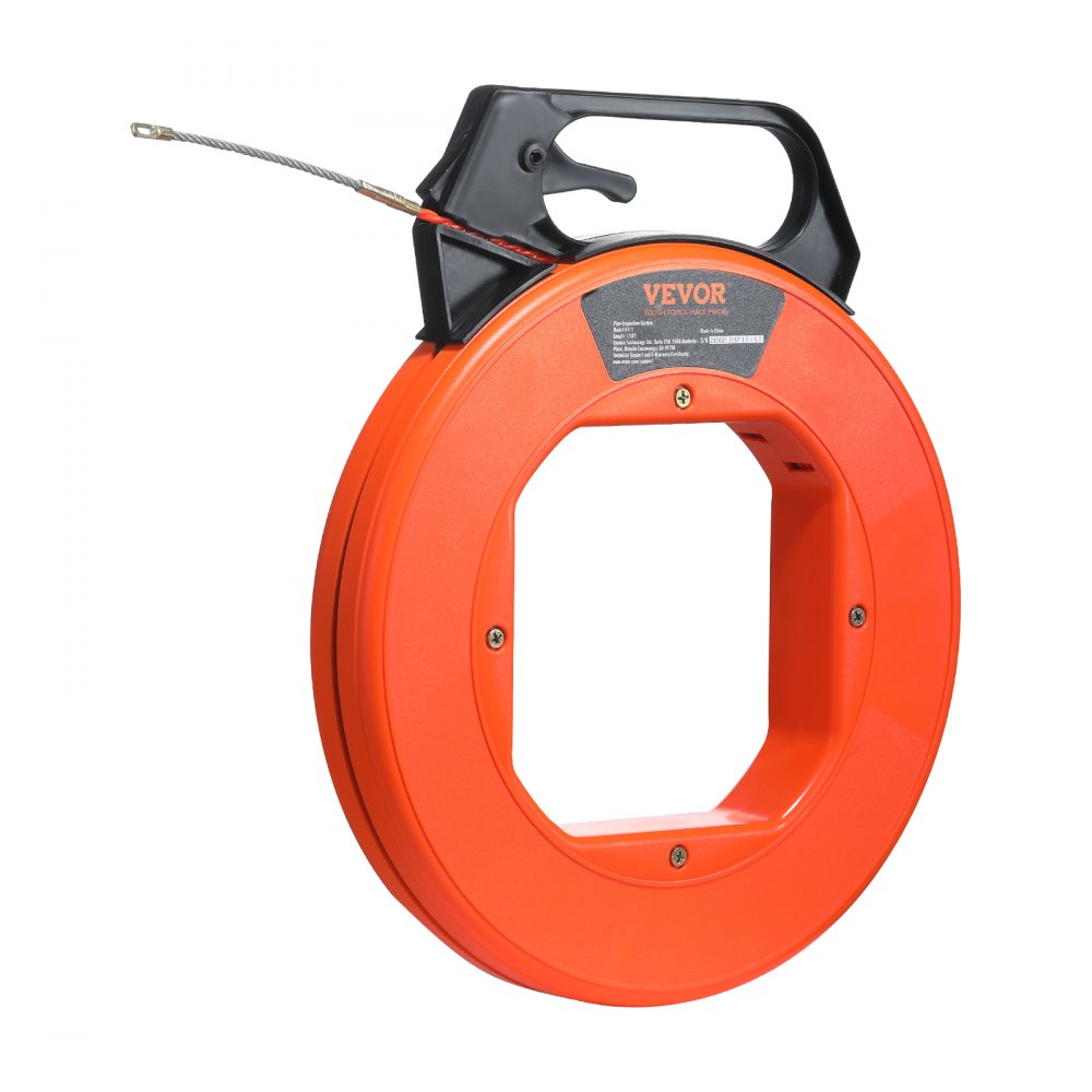 VEVOR Fish Tape, 125-foot, 3/16-inch, PET Wire Puller with Optimized Housing and Handle, Easy-to-Use Cable Puller Tool, Flexible Wire Fishing Tools for Walls and Electrical Conduit, Non-Conductive 