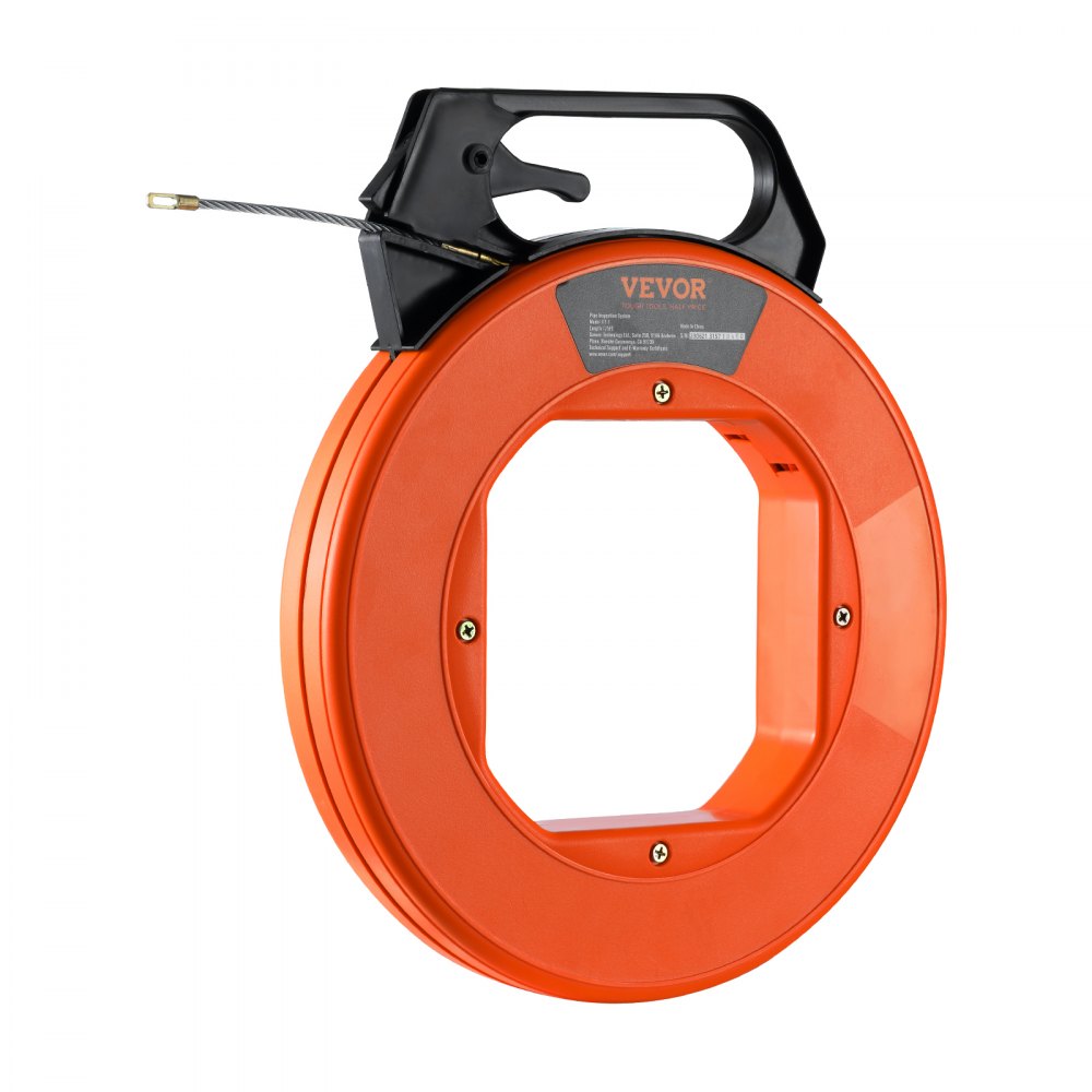 VEVOR Fish Tape, 125-foot, 3/16-inch, PET Wire Puller with Optimized Housing and Handle, Easy-to-Use Cable Puller Tool, Flexible Wire Fishing Tools for Walls and Electrical Conduit, Non-Conductive 