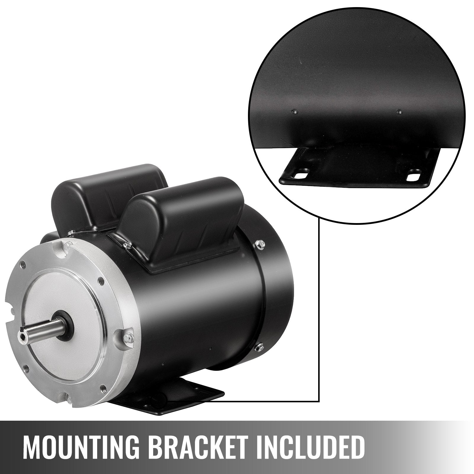 VEVOR 115V 230 V Electric Motor 56C Frame 1.5 hp Electric Motor 1725 RPM Single Phase Electric Motor 5/8 Inch Keyed Shaft for the Matching of Water Pumps 
