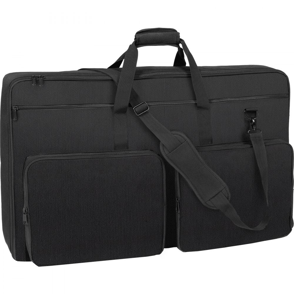 VEVOR Padded DJ Mixer Gig Bag, 1200D Oxford Fabric, DJ Gear Carry Bag with a Storage Pocket 4.92 ft Removable Shoulder Strap 0.39 in Padding, 32.6 x 8.6 x 20.4 in Storage Case Fits for DJ Controller 