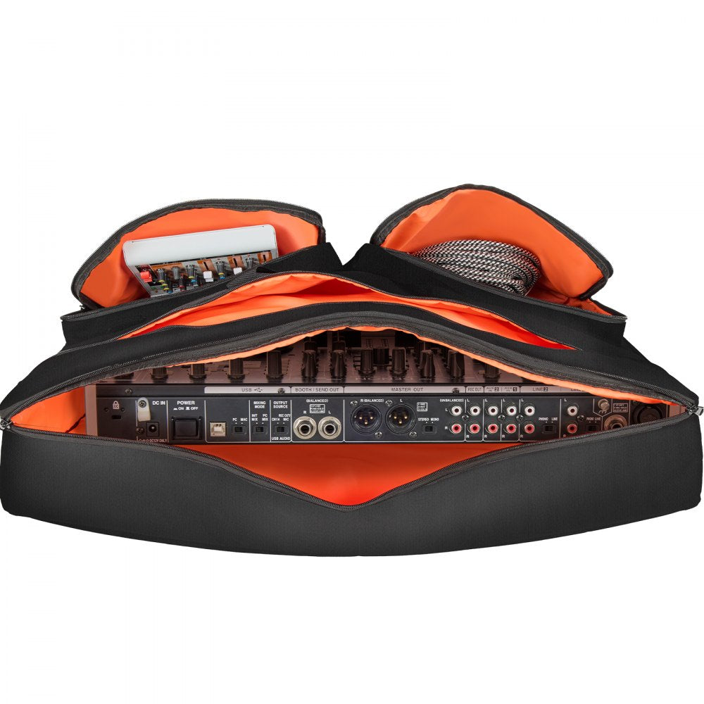 VEVOR Padded DJ Mixer Gig Bag, 1200D Oxford Fabric, DJ Gear Carry Bag with a Storage Pocket 4.92 ft Removable Shoulder Strap 0.39 in Padding, 32.6 x 8.6 x 20.4 in Storage Case Fits for DJ Controller 