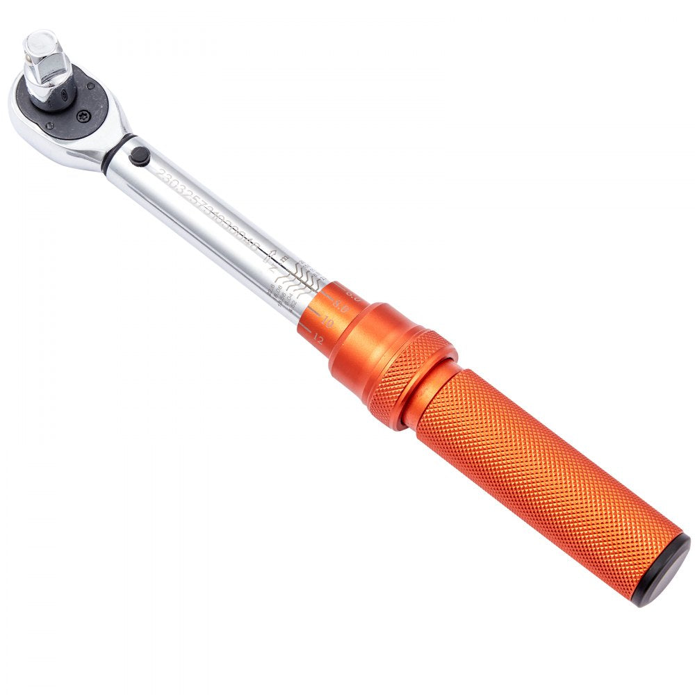 VEVOR Torque Wrench, 1/4-inch Drive Click Torque Wrench 20-200in.lb/3-23n.m, Dual-Direction Adjustable Torque Wrench Set, Mechanical Dual Range Scales Torque Wrench Kit with Adapters Extension Rod 