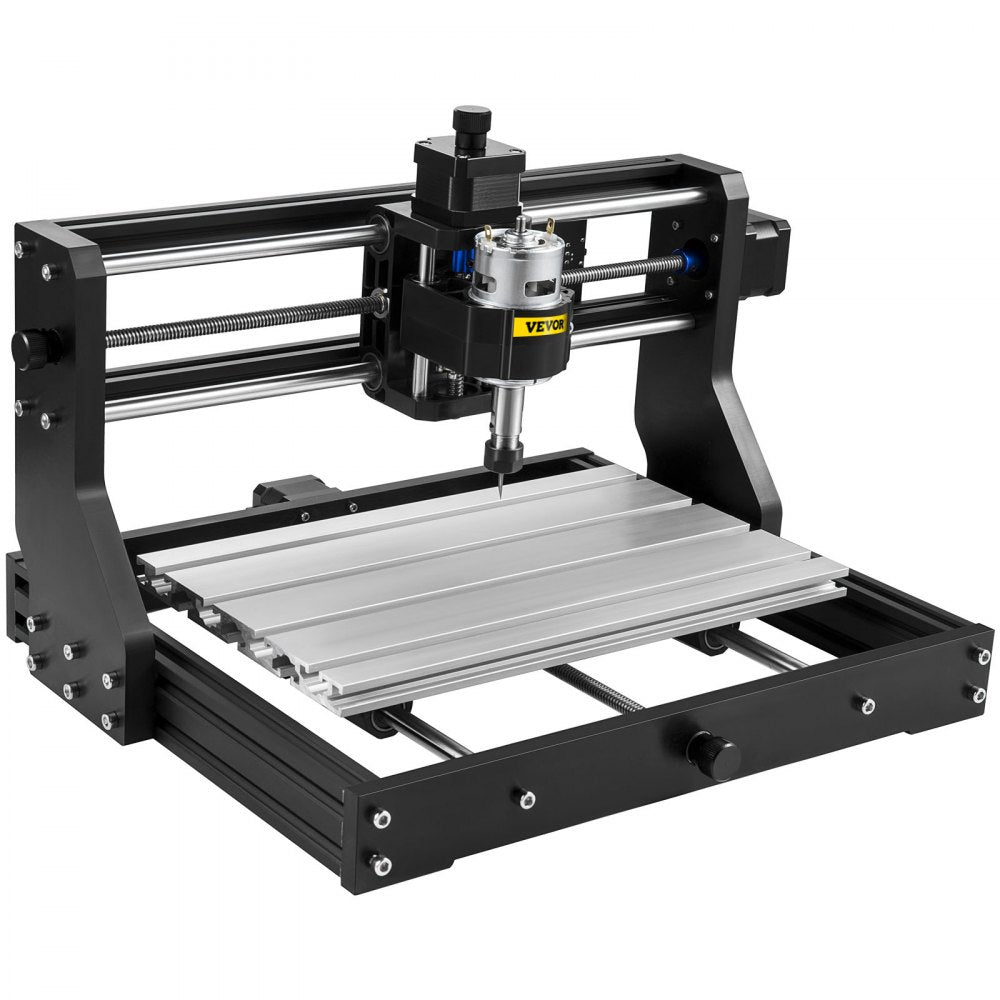 VEVOR CNC 3018-PRO 3 Axis CNC Router Kit GRBL Control With Offline Controller 1 Pcs 5mm ER11 PCB and 10PCS 3.175MM + 4 Sets CNC Plates+1 Pcs ER11 Collet Set for Carving Milling Plastic Acrylic PVC 