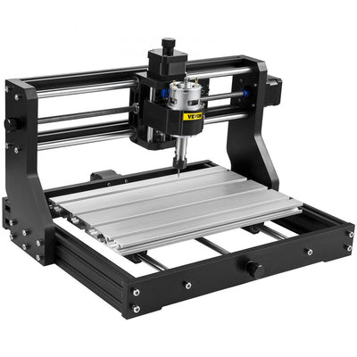 VEVOR CNC 3018-PRO 3 Axis CNC Router Kit GRBL Control With Offline Controller 1 Pcs 5mm ER11 PCB and 10PCS 3.175MM + 4 Sets CNC Plates+1 Pcs ER11 Collet Set for Carving Milling Plastic Acrylic PVC 