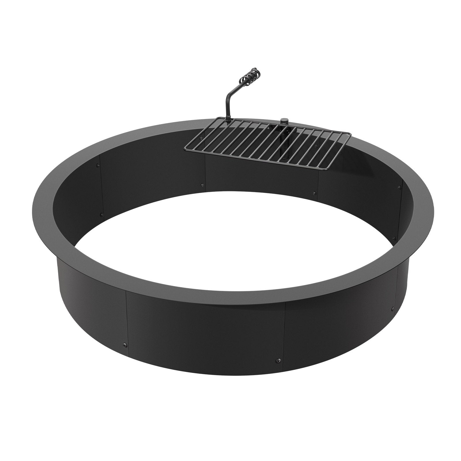 VEVOR Fire Pit Ring w/ BBQ Fire Ring 40 Inch Outer Steel DIY Campfire Firepit 