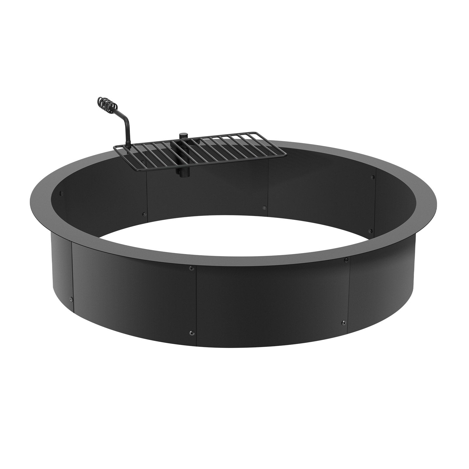 VEVOR Fire Pit Ring w/ BBQ Fire Ring 40 Inch Outer Steel DIY Campfire Firepit 