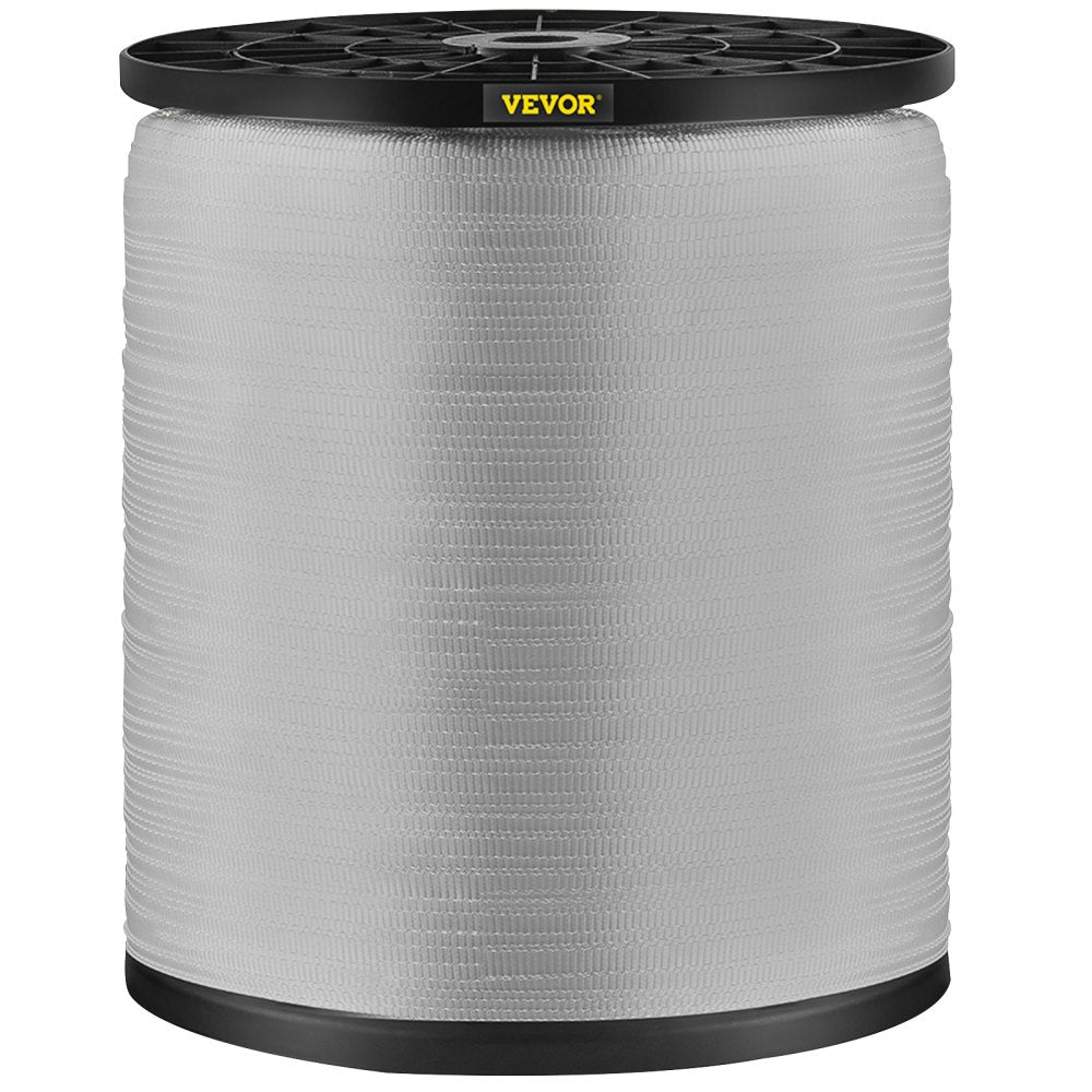 VEVOR Polyester Pull Tape, 1250 lbs Tensile Capacity, Professional Flat Rope 528' x 1/2" Extended Reel, Polyester Webbing Suitable for Packaging in Crafting, Gardening and Commercial Electrical 