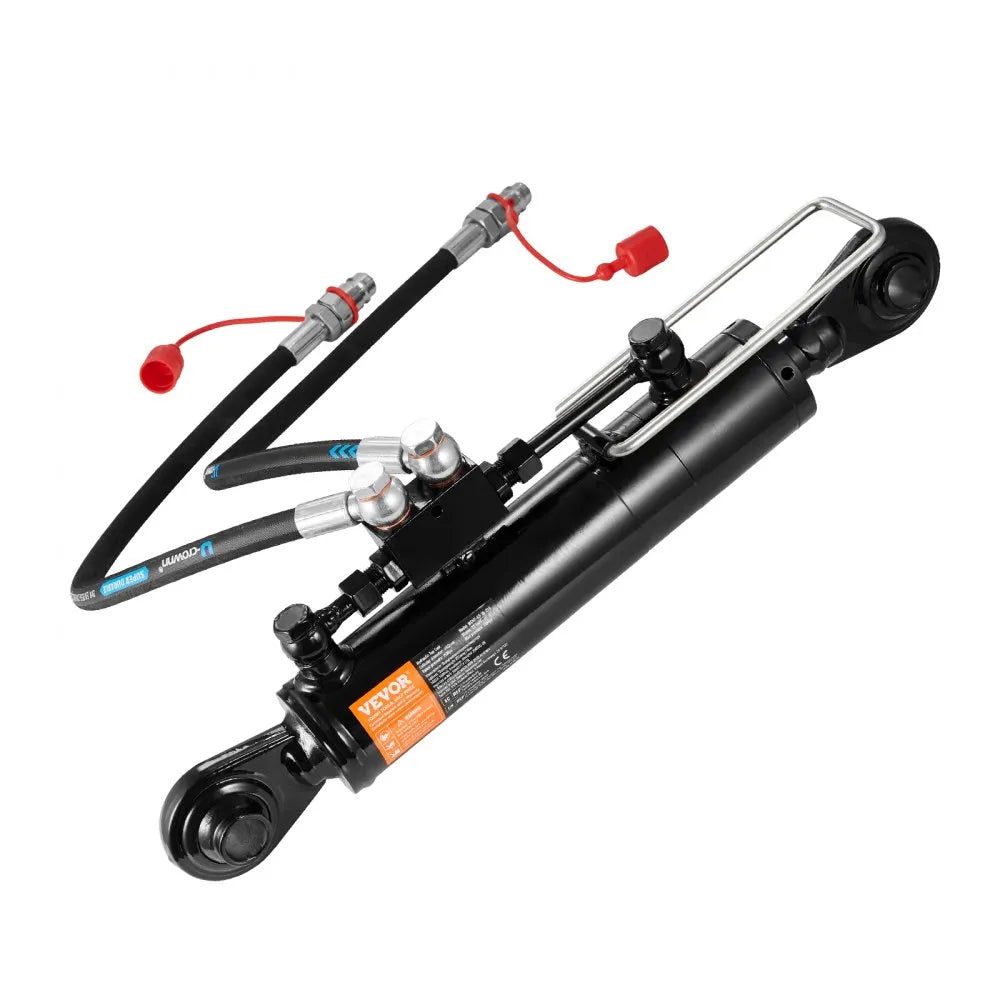 VEVOR Hydraulic Top Link Cat. 2-2（8-5/16 in, 19-11/16~28 in), Hydraulic Cylinder with 2 Hoses & G3/8" Check Valve