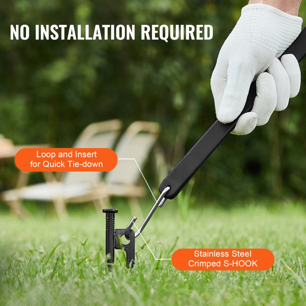 VEVOR 50 Pcs Flat Bungee Cord Set 19.8 mm Heavy Duty Bungee Straps with S-Hook 