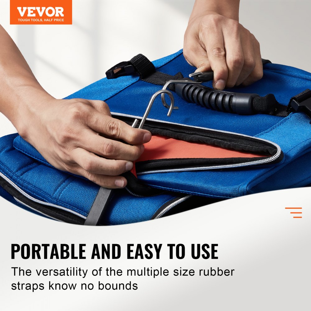 VEVOR 20 Pcs Flat Bungee Cord Set 20 mm Heavy Duty Bungee Straps with S-Hook 