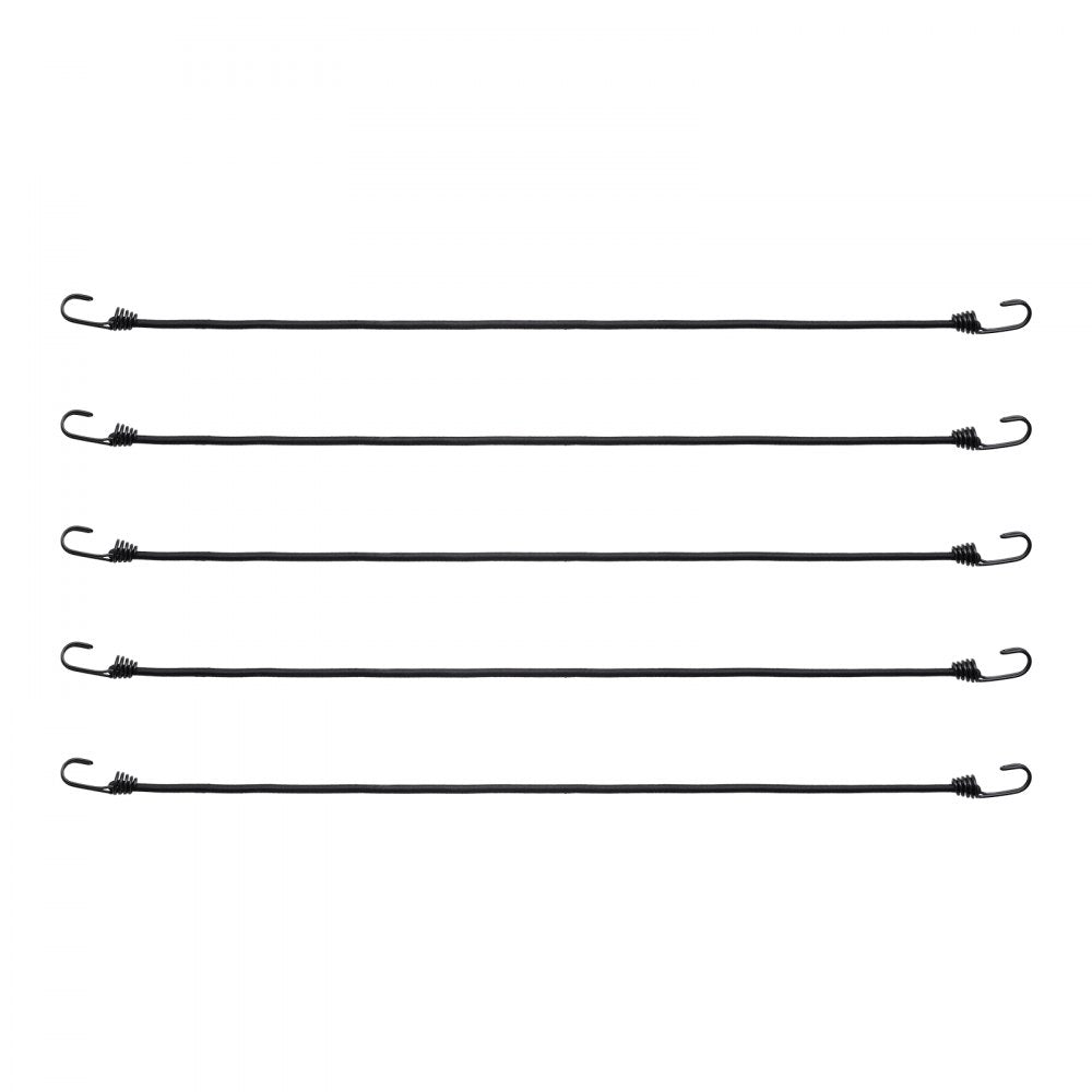 VEVOR 12 Pcs Bungee Cords with Hooks 32 In Heavy Duty Bungee Straps 8 mm Black 