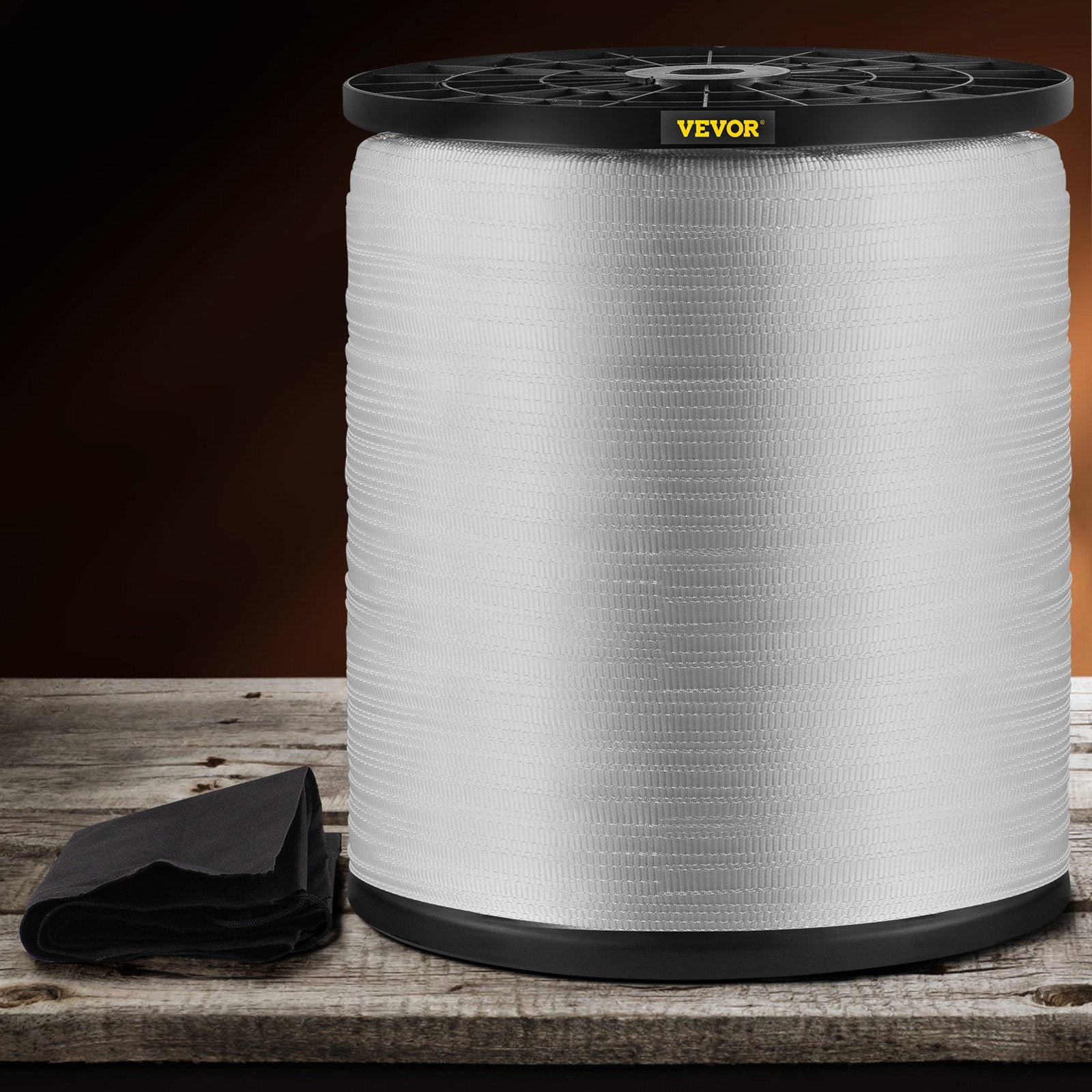 VEVOR 2500Lbs Polyester Pull Tape, 528\' x 3/4\" Flat Tape for Wire & Cable Conduit Work Variable Functions, Flat Rope for Pulling/Loading/Packing in Any Weather CONDITON 