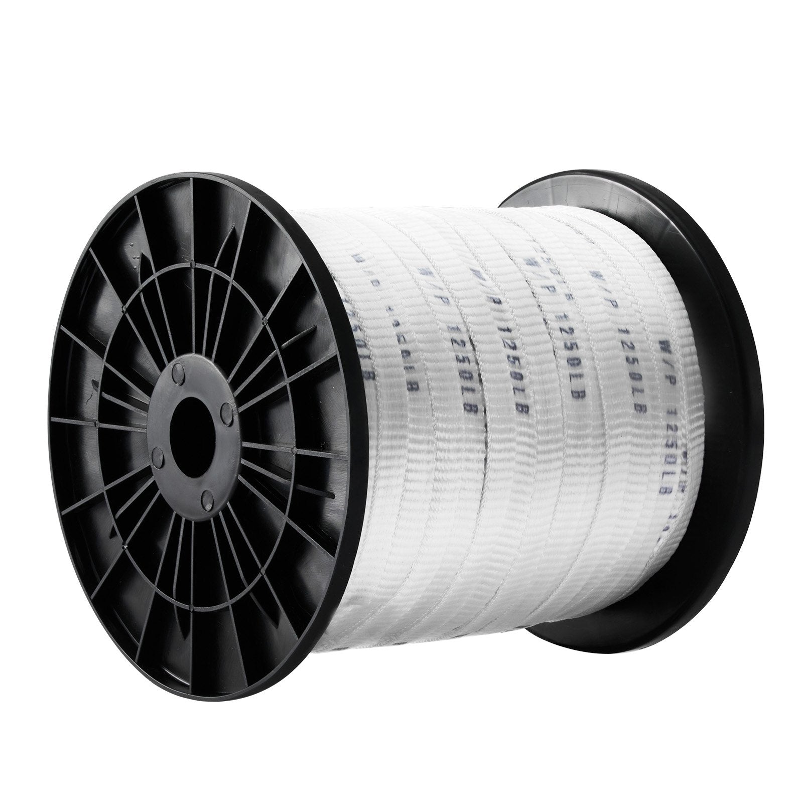 VEVOR Polyester Pull Tape, 1/2" x 528' Mule Tape Flat Rope, 1250 lbf Tensile Capacity, Printed Webbing Cable Pulling Tape for Packaging, Gardening, Commercial Electrical, Conduit Work, White 