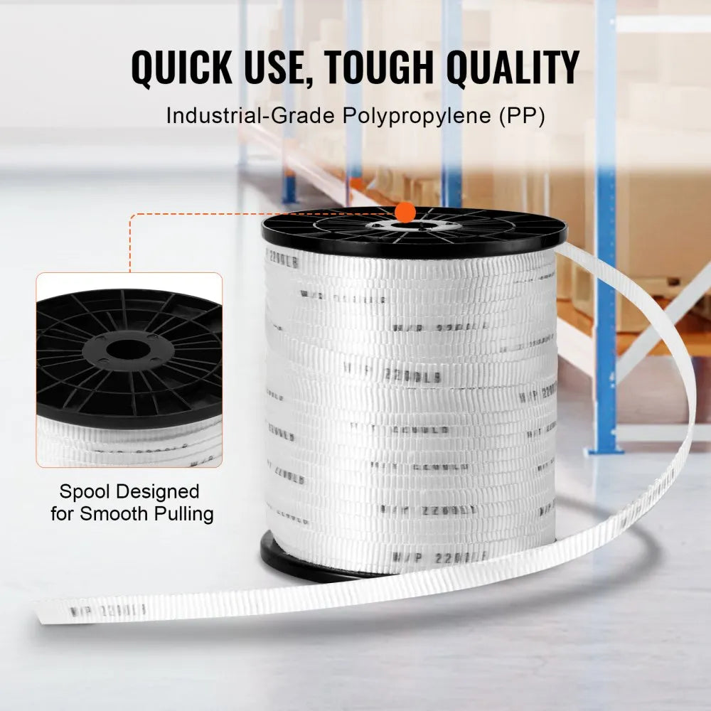 VEVOR Polyester Pulling Tape Mule Tape 5/8" x 630' 2200 lbf Tensile Capacity