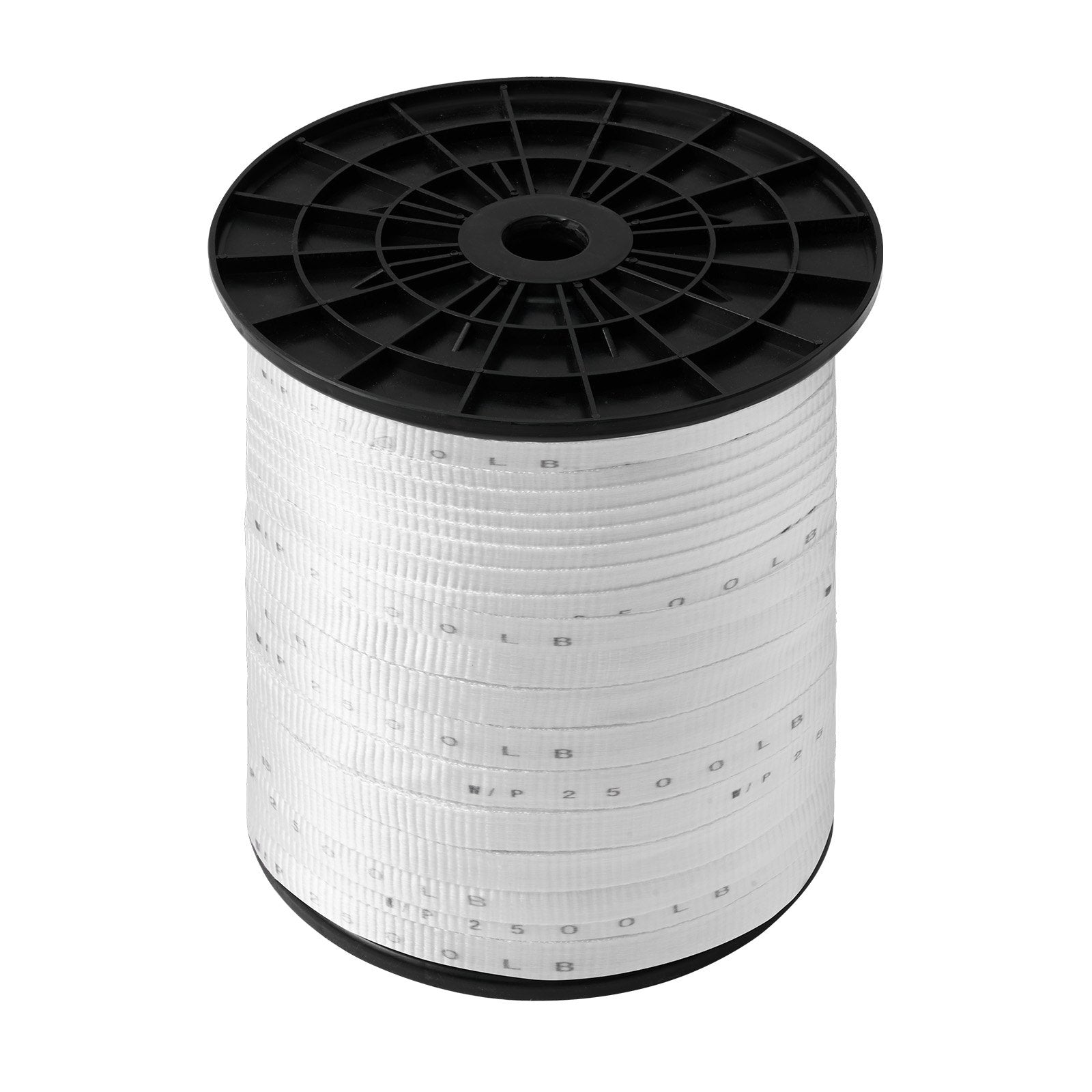 VEVOR Polyester Pull Tape, 3/4" x 1053' Mule Tape Flat Rope, 2500 lbf Tensile Capacity, Printed Webbing Cable Pulling Tape for Packaging, Gardening, Commercial Electrical, Conduit Work, White 