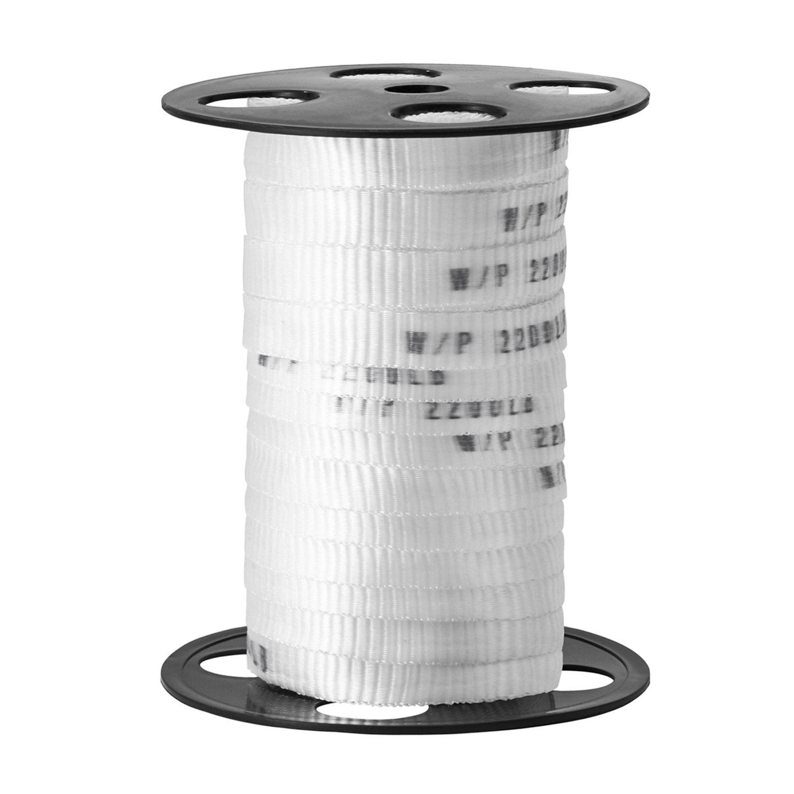 VEVOR Polyester Pull Tape, 5/8" x 108' Mule Tape Flat Rope, 2200 lbf Tensile Capacity, Printed Webbing Cable Pulling Tape for Packaging, Gardening, Commercial Electrical, Conduit Work, White 