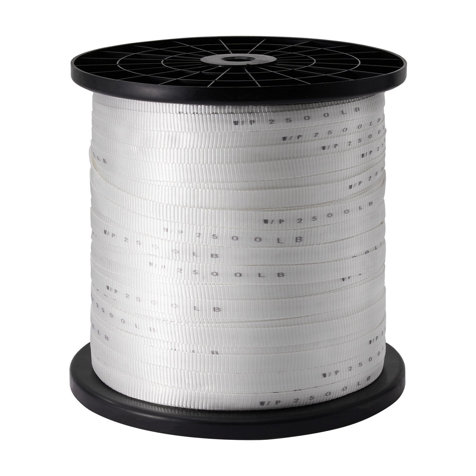 VEVOR Polyester Pull Tape, 3/4" x 2103' Mule Tape Flat Rope, 2500 lbf Tensile Capacity, Printed Webbing Cable Pulling Tape for Packaging, Gardening, Commercial Electrical, Conduit Work, White 