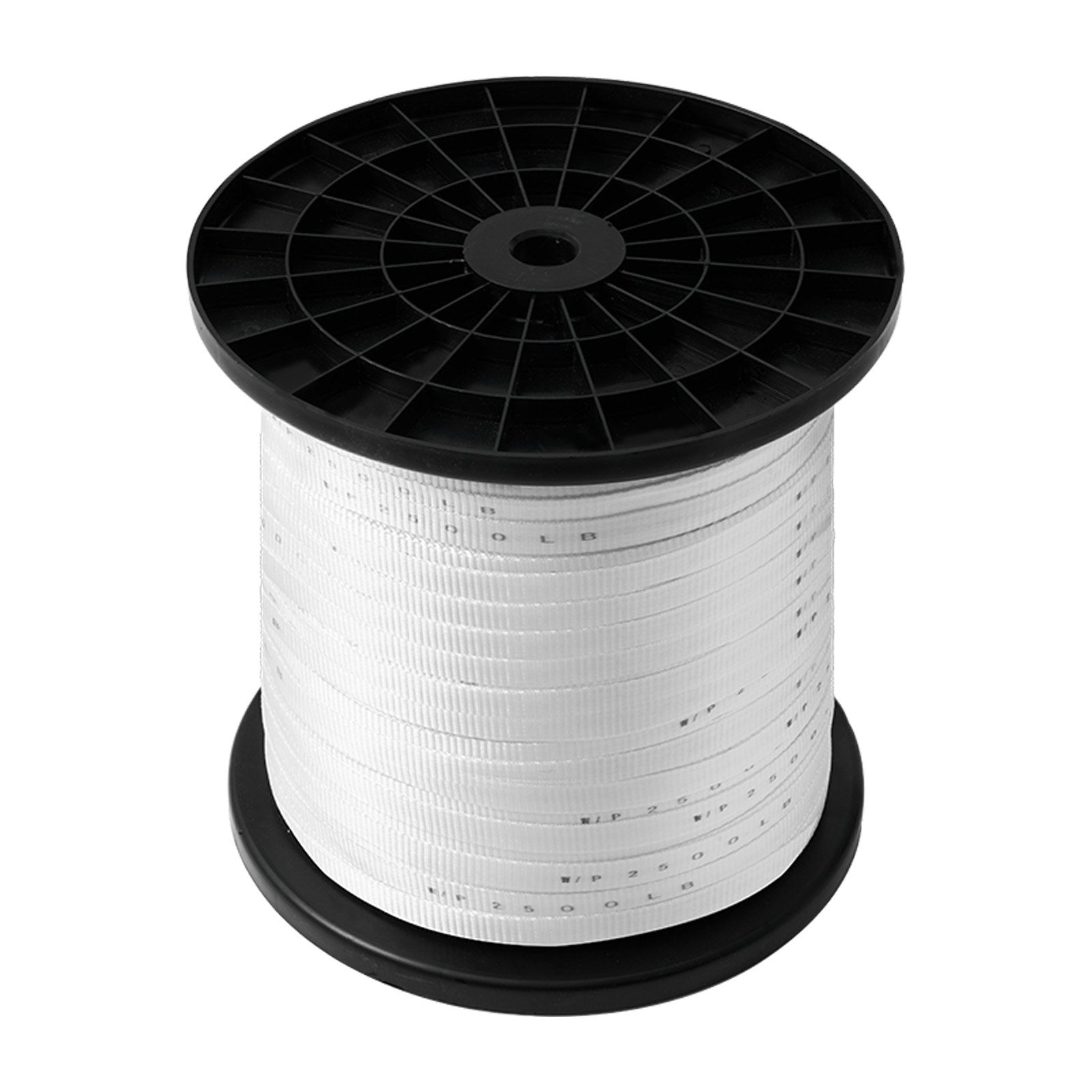 VEVOR Polyester Pull Tape, 3/4" x 2103' Mule Tape Flat Rope, 2500 lbf Tensile Capacity, Printed Webbing Cable Pulling Tape for Packaging, Gardening, Commercial Electrical, Conduit Work, White 