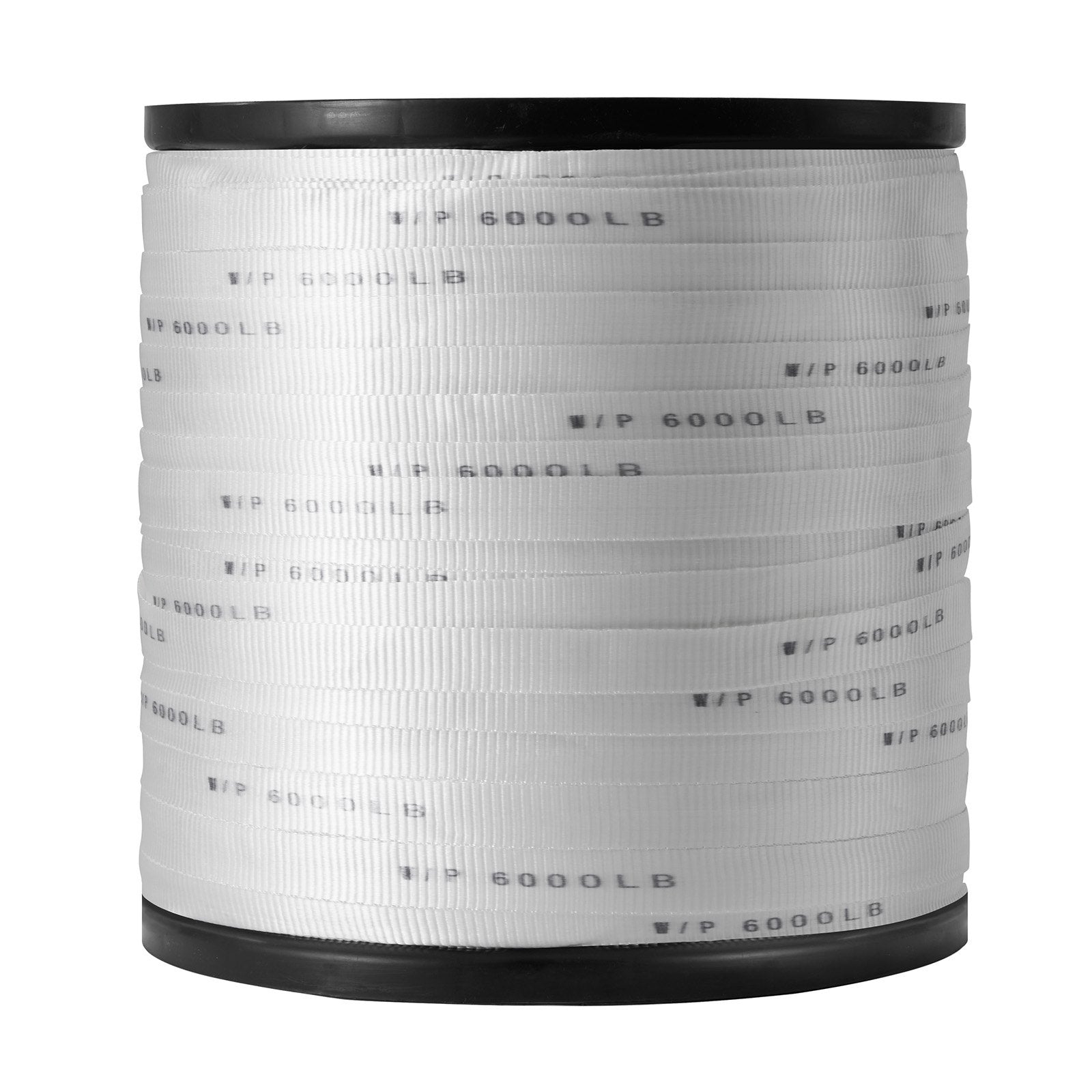 VEVOR Polyester Pull Tape, 1" x 2103' Mule Tape Flat Rope, 6000 lbf Tensile Capacity, Printed Webbing Cable Pulling Tape for Packaging, Gardening, Commercial Electrical, Conduit Work, White 