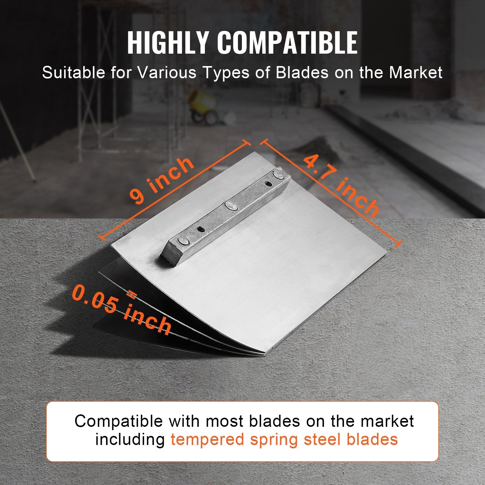 VEVOR Power Walk-Behind Cement Trowel 24” 6HP Gas-Powered with Float Pan Blade 