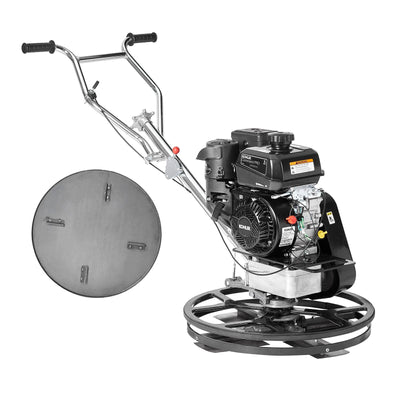 VEVOR Power Walk-Behind Cement Trowel 24” 6HP Gas-Powered with Float Pan Blade 