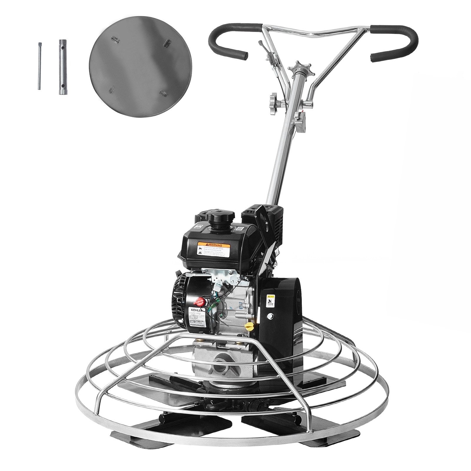 VEVOR Power Walk-Behind Cement Trowel 38” 6HP Gas-Powered with Float Pan Blade 